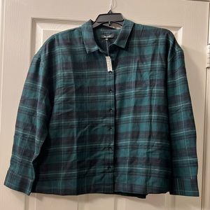 Madewell Westlake Flannel Shirt in Deveny Plaid.  Size XL, new with tags